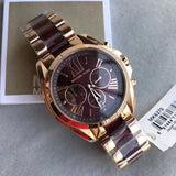Michael Kors Bradshaw Burgundy Dial Two Tone Steel Strap Watch for Women - MK6270 Authentic Buy Shop Now