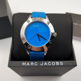 Marc Jacobs Blade Blue Dial Blue Leather Strap Watch for Women - MBM1202 Authentic Buy Shop Now