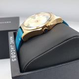 Marc Jacobs Baby Dave Gold Dial Blue Leather Strap Watch for Women - MBM1263 Authentic Buy Shop Now