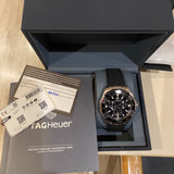 Tag Heuer Carrera Aquaracer Quartz Chronograph Black Dial Black Rubber Strap Watch for Men - CAY111A.FT6041 Authentic Buy Shop Now