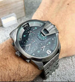 Diesel Uber Chief Black Dial Grey Stainless Steel Strap Watch For Men - DZ7372 Authentic Buy Shop Now