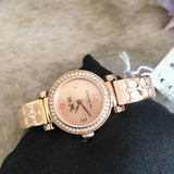 Coach Madison Crystals Rose Gold Dial Rose Gold Steel Strap Watch For Women - 14502203 Authentic Buy Shop Now