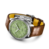 Breitling Premier B09 Chronograph 40 Green Dial Brown Leather Strap Watch for Men - AB0930D31L1P1 Authentic Buy Shop Now