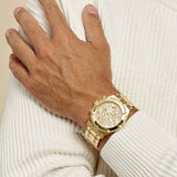 Guess Continental Diamonds Gold Dial Gold Steel Strap Watch for Men - GW0261G2 Authentic Buy Shop Now