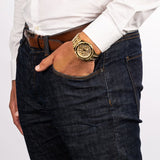 Guess Continental Diamonds Gold Dial Gold Steel Strap Watch for Men - GW0261G2 Authentic Buy Shop Now