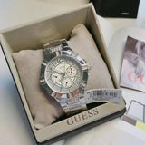 Guess Vista Diamonds Silver Dial Silver Steel Strap Watch for Women - W12080L1 Authentic Buy Shop Now