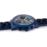 Guess Sunrise Multifunction Blue Dial Blue Steel Strap Watch for Women - W0448L10 Authentic Buy Shop Now