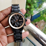 Hugo Boss Grand Prix Black Dial Black Steel Strap Watch for Men - 1513578 Authentic Buy Shop Now
