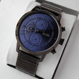 Hugo Boss Architectural Blue Dial Grey Steel Strap Watch for Men - 1513574 Authentic Buy Shop Now