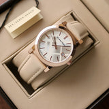 Burberry The City White Dial White Leather Strap Watch for Women - BU9108 Authentic Buy Shop Now