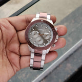Fossil Bannon Multifunction Brown Dial Two Tone Steel Strap Watch for Men - BQ2502 Authentic Buy Shop Now
