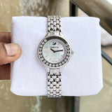 Swarovski Lovely Crystals Mini White Dial Silver Steel Strap Watch for Women - 5242901 Authentic Buy Shop Now