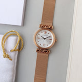 Versace Meander White Dial Rose Gold Mesh Bracelet Watch for Women - VELW00620 Authentic Buy Shop Now