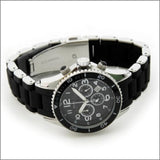 Marc Jacobs Rock Chronograph Black Dial Black Silicone Strap Watch for Women - MBM2551 Authentic Buy Shop Now