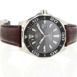 Tag Heuer Aquaracer Caliber 5 Black Dial Brown Leather Strap Watch for Men - WAY201M.FC6474 Authentic Buy Shop Now