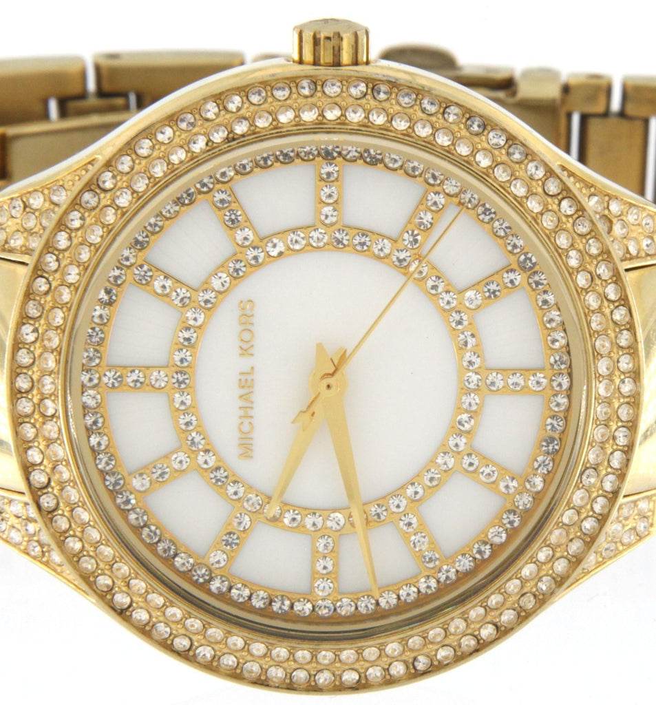 Michael Kors Kerry Mother of Pearl Dial Gold Steel Strap Watch for Women - MK3312 Authentic Buy Shop Now