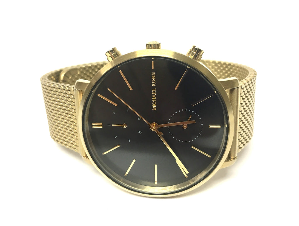 Michael Kors Jaryn Black Dial Gold Steel Strap Watch for Men - MK8503 Authentic Buy Shop Now