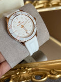 Michael Kors Runway Quartz White Dial White Rubber Strap Watch For Women - MK6853 Authentic Buy Shop Now