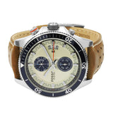 Fossil Wakefield Chronograph Cream Dial Brown Leather Strap Watch for Men - CH2951 Authentic Buy Shop Now