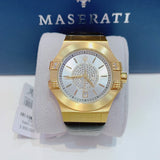 Maserati Potenza Diamonds Silver Dial Black Leather Strap Watch For Women - R8851108505 Authentic Buy Shop Now
