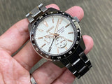 Seiko Presage Sharp Edged Series Automatic GMT Champagne Dial Silver Steel Strap Watch For Men - SPB273J1 Authentic Buy Shop Now
