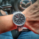 Fossil Retro Pilot Chronograph Black Dial Black Leather Strap Watch for Men - FS5806 Authentic Buy Shop Now