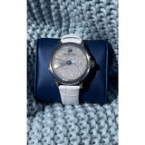 Swarovski Crystalline Hours Silver Dial White Leather Strap Watch for Women - 5295383 Authentic Buy Shop Now
