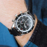 Hugo Boss Chronograph Black Dial Black Leather Strap Watch for Men - 1513864 Authentic Buy Shop Now