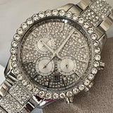 Michael Kors Layton Chronograph Silver Dial Silver Steel Strap Watch For Women - MK6976 Authentic Buy Shop Now