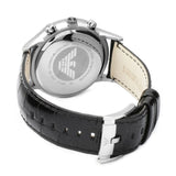 Emporio Armani Renato Chronograph Black Dial Black Leather Strap Watch For Men - AR2447 Authentic Buy Shop Now