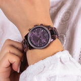 Michael Kors Ritz Chronograph Purple Dial Purple Steel Strap Watch For Women - MK6720 Authentic Buy Shop Now
