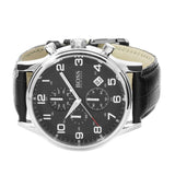 Hugo Boss Aeroliner Chronograph Quartz Black Dial Black Leather Strap Watch For Men - HB1512448 Authentic Buy Shop Now