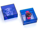 Versace Icon Active Chronograph Quartz Black Dial Pink Rubber Strap Watch For Men - VEZ700221 Authentic Buy Shop Now