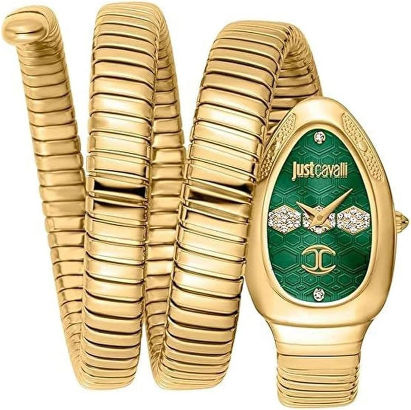 Just Cavalli Cosenza Green Dial Gold Steel Strap Watch for Women - JC1L232M0035 Authentic Buy Shop Now