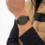 Hugo Boss Strike Chronograph Black Dial Black Steel Strap Watch for Men - 1514291 Authentic Buy Shop Now