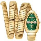 Just Cavalli Cosenza Green Dial Gold Steel Strap Watch for Women - JC1L232M0035 Authentic Buy Shop Now