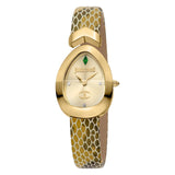 Just Cavalli Diversa Snake Gold Dial Brown Leather Strap Watch for Women - JC1L321L0035 Authentic Buy Shop Now