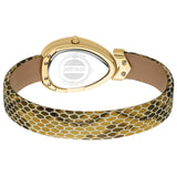 Just Cavalli Diversa Snake Gold Dial Brown Leather Strap Watch for Women - JC1L321L0035 Authentic Buy Shop Now
