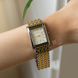 Tory Burch Eleanor White Dial Two Tone Steel Strap Watch for Women - TBW1070 Authentic Buy Shop Now