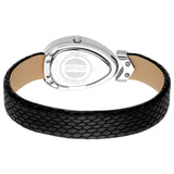 Just Cavalli Diversa Snake Silver Dial Black Leather Strap Watch for Women - JC1L321L0015 Authentic Buy Shop Now