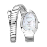 Just Cavalli Glam Evo 4 Mother of Pearl Dial Silver Steel Strap Watch for Women - JC1L229M0015 Authentic Buy Shop Now