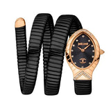 Just Cavalli Classico Lungo Black Dial Black Steel Strap Watch for Women - JC1L248M0085 Authentic Buy Shop Now
