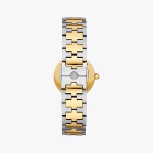 Tory Burch Reva Gold Dial Two Tone Steel Strap Watch for Women - TBW4016 Authentic Buy Shop Now