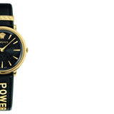 Versace V Circulus Quartz Black Dial Black Leather Strap Watch for Women - VBP12017 Authentic Buy Shop Now