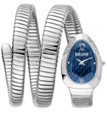 Just Cavalli Serpente Metallica Blue Dial Silver Steel Strap Watch for Women - JC1L224M0025 Authentic Buy Shop Now
