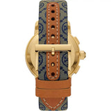 Tory Burch Classic Chronograph White Dial Grey Nylon Strap Watch for Women - TBW1035 Authentic Buy Shop Now