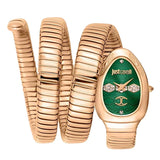 Just Cavalli Cosenza Green Dial Rose Gold Steel Strap Watch for Women - JC1L232M0045 Authentic Buy Shop Now