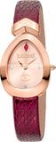 Just Cavalli Diversa Snake Rose Gold Dial Red Leather Strap Watch for Women - JC1L321L0045 Authentic Buy Shop Now