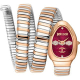 Just Cavalli Cosenza Red Dial Two Tone Steel Strap Watch for Women - JC1L232M0065 Authentic Buy Shop Now