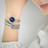 Just Cavalli Enchanting Blue Dial Silver Steel Strap Watch for Women - JC1L302M0015 Authentic Buy Shop Now